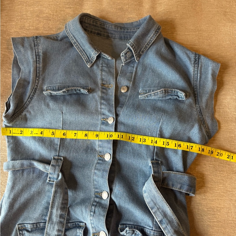 Women’s SHEIN Denim Button-Down Dress Size Large - Picture 7 of 10